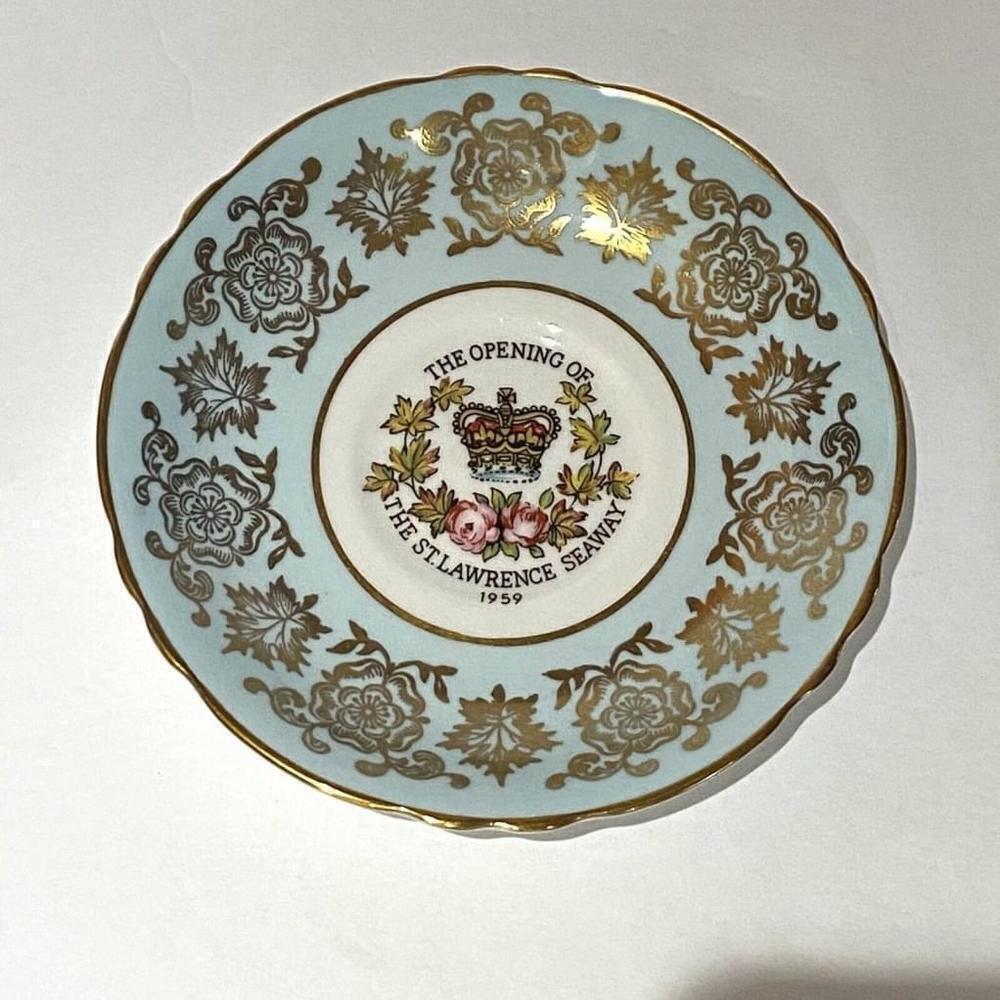 Paragon Cup & Saucer Opening of St Lawrence Seaway Royal Visit 1959 Teacup - Picture 3 of 7